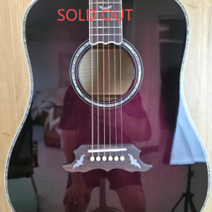 Bats in Flight Acoustic Guitar – Purple Gradient Finish