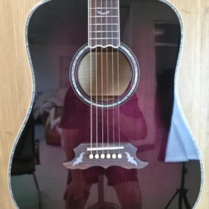 Bats in Flight Acoustic Guitar – Purple Gradient Finish