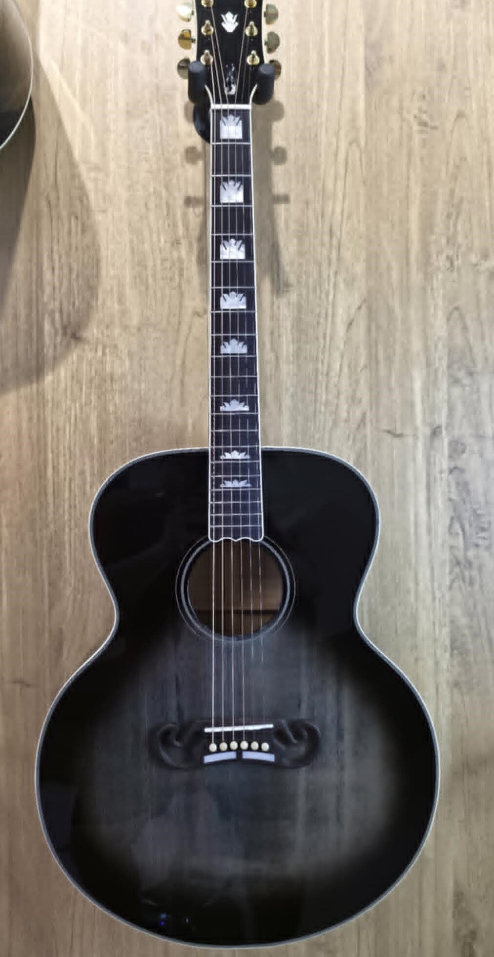 All Solid Wood J200 Cobra Burst