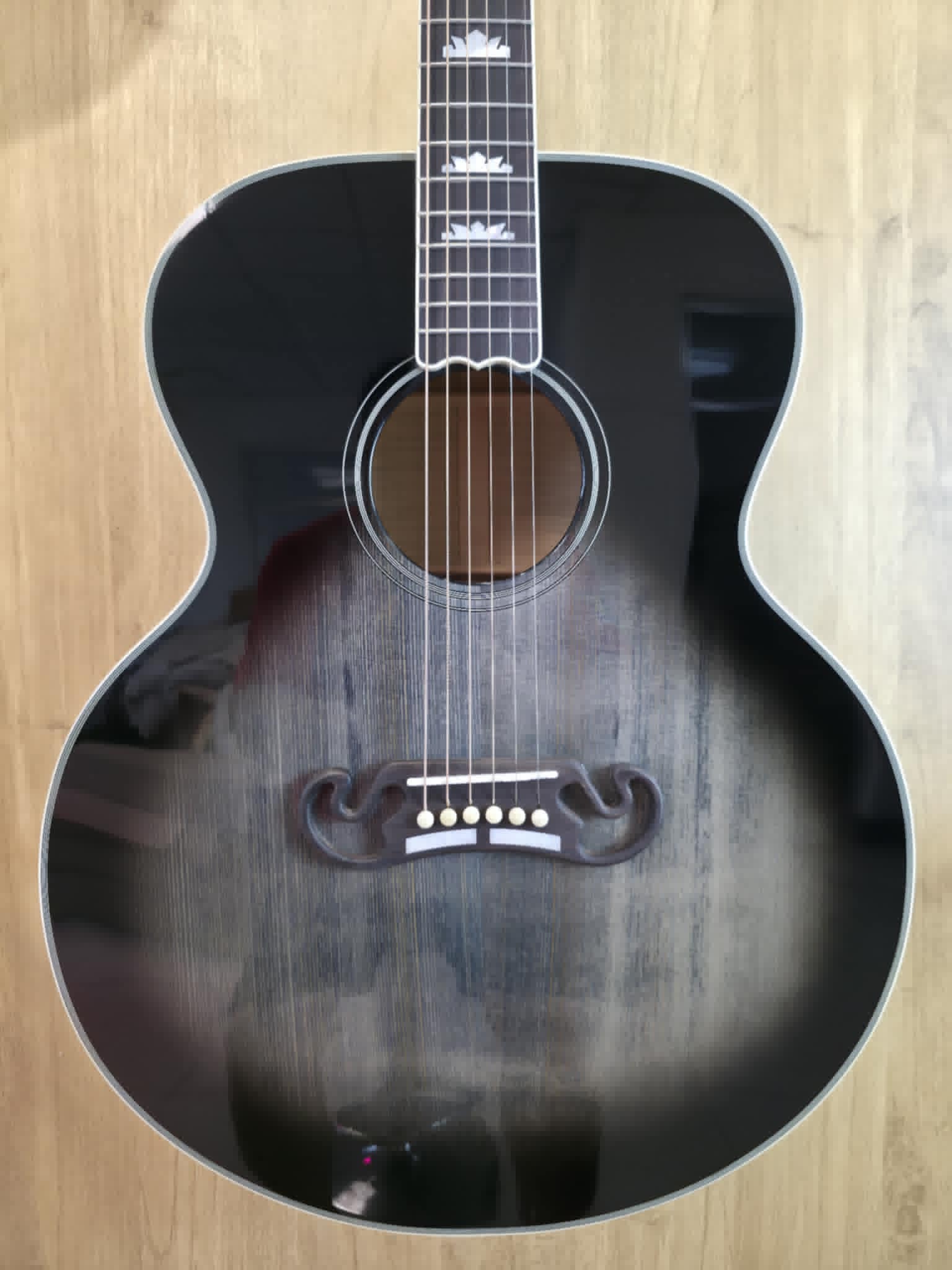 All Solid Wood J200 Cobra Burst - Image 3